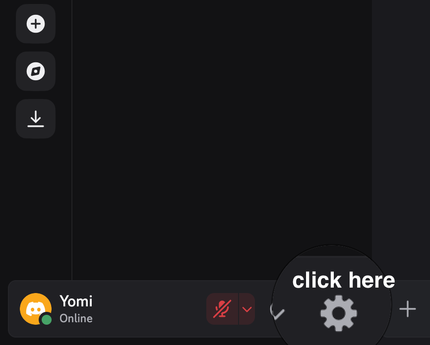 Discord User Settings Gear Icon