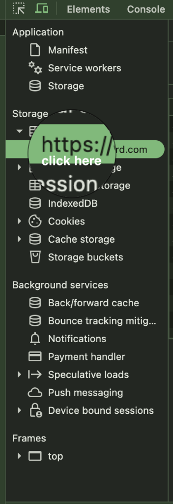 Select https://discord.com Under Local Storage